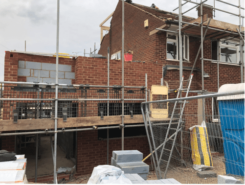 Interior design and renovation works in progress on a London project.