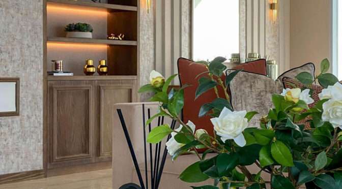A beautifully designed living room featuring elegant home decor by Oraanj Interior Design, blending modern and cosy aesthetics.